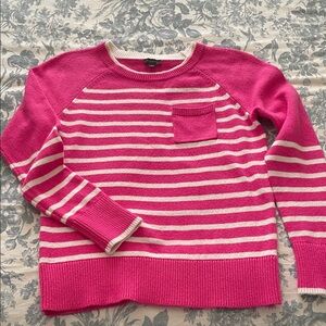 Talbots Pink and Cream Striped Sweater in Size Small